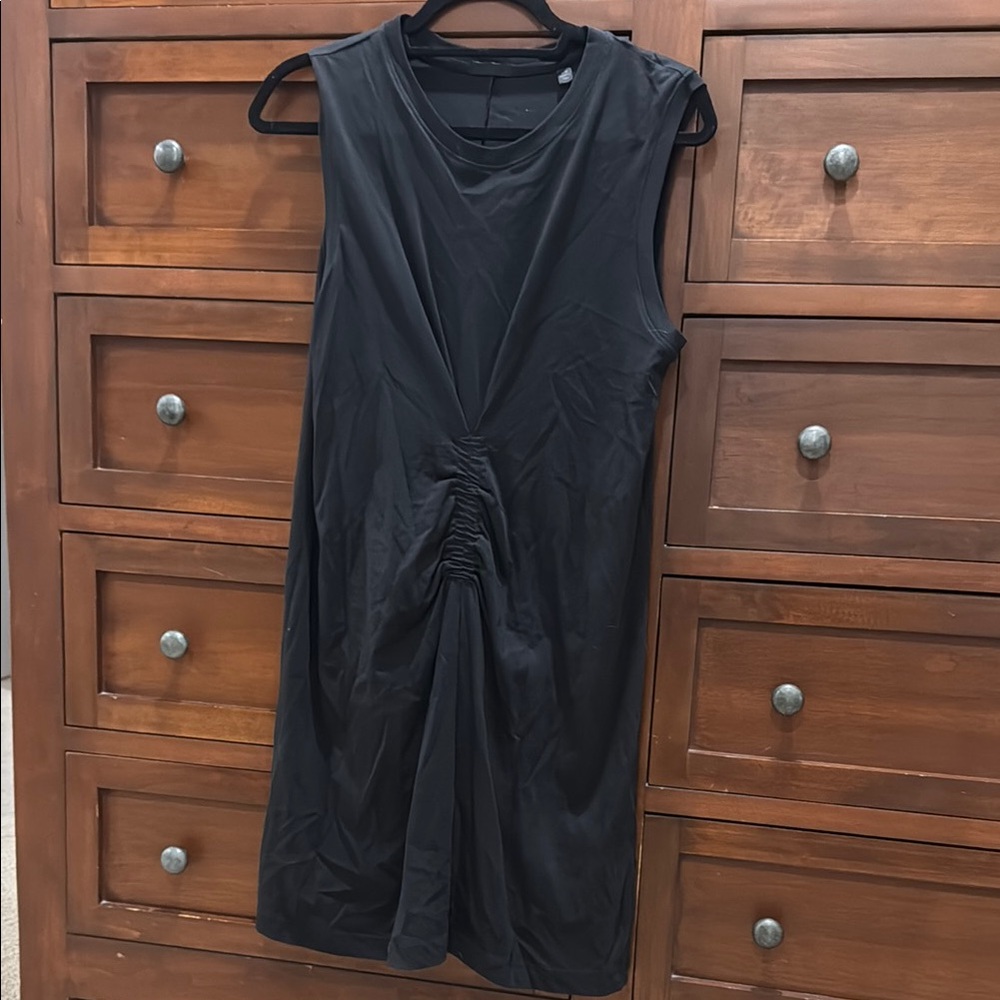 ATM Anthony Thomas Melillo Black Ruched Sheath Dress